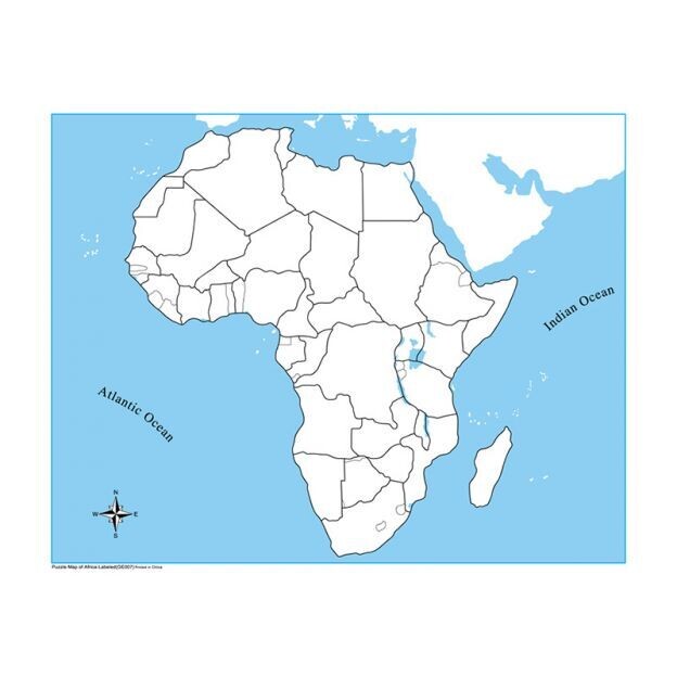 Unlabeled Africa Control Map