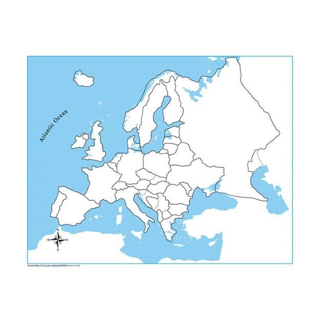 Unlabeled Europe Control Map