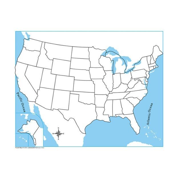 Unlabeled USA Control Map