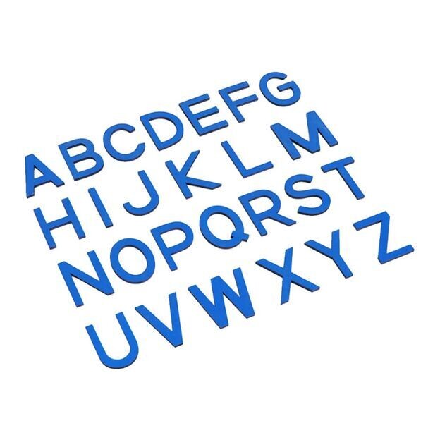 Replacement Letters - Wooden Small Moveable Alphabet (Without Box, Red and Blue)