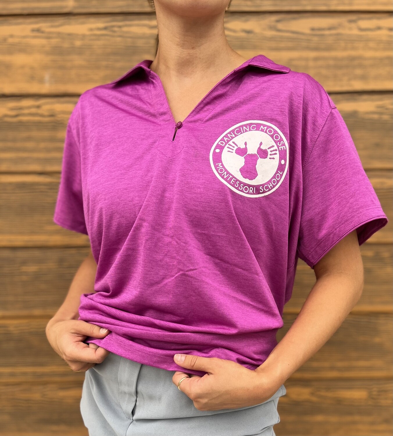 Pink Dancing Moose Polo