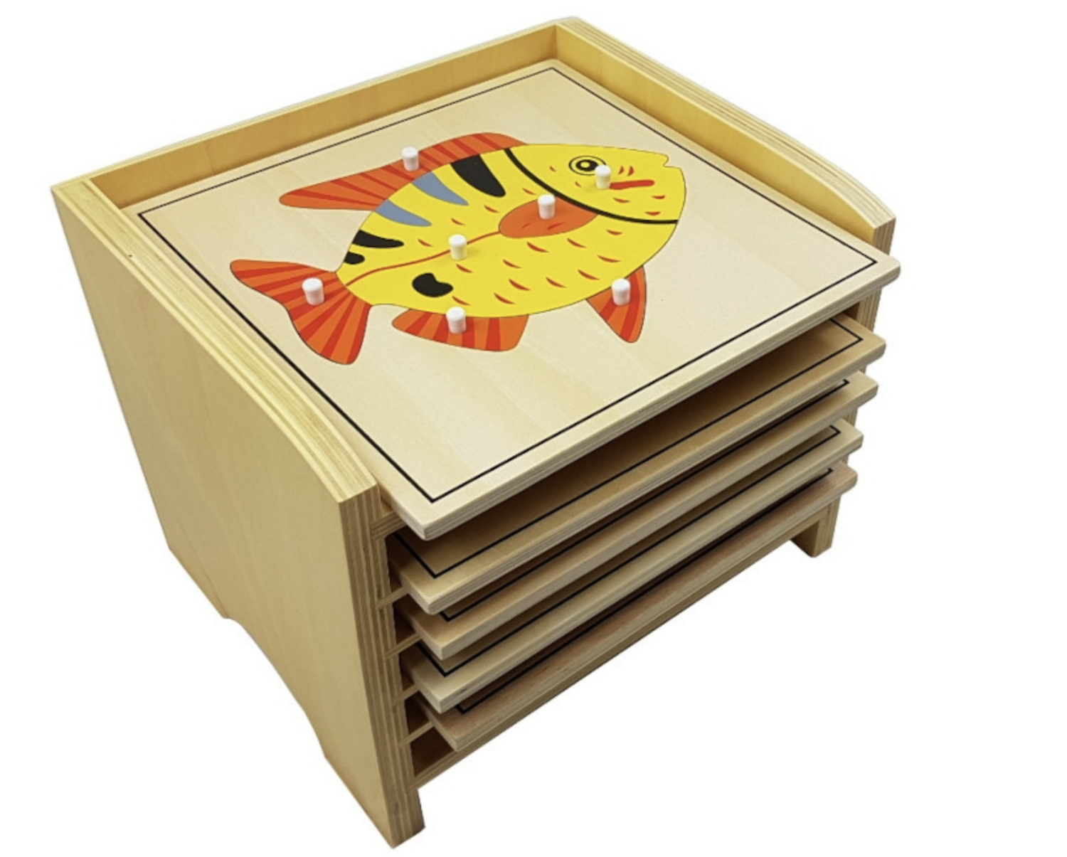 Animal Puzzle Cabinet (5 Puzzles Included)