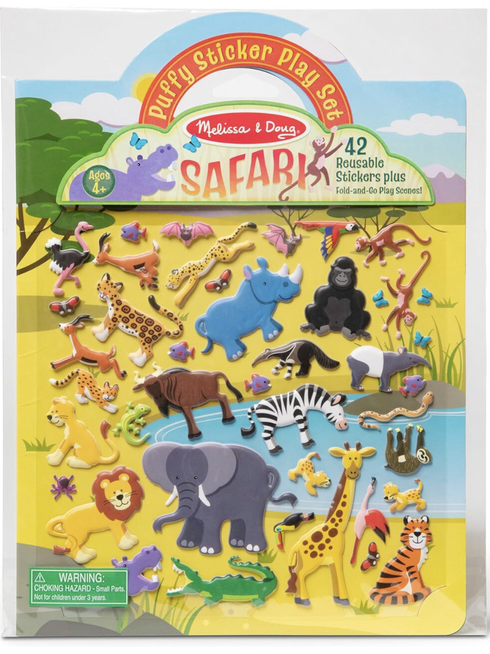 Safari Reusable Puffy Sticker Book