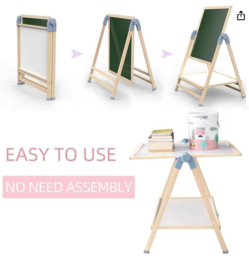 Kids Art Easel Adjust Height 28-39in