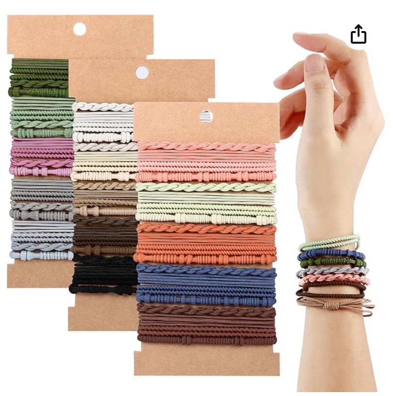 60 Pcs Boho Hair Ties