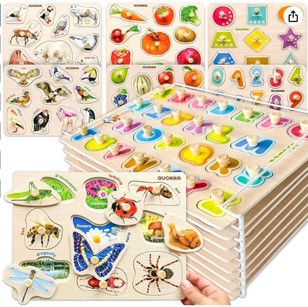 Wooden Puzzles for Toddlers