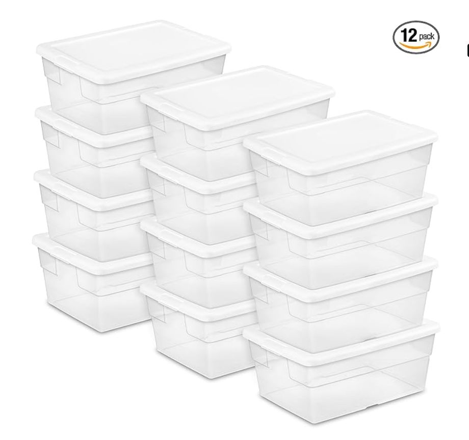 12-Pack 16 Quart Storage Box