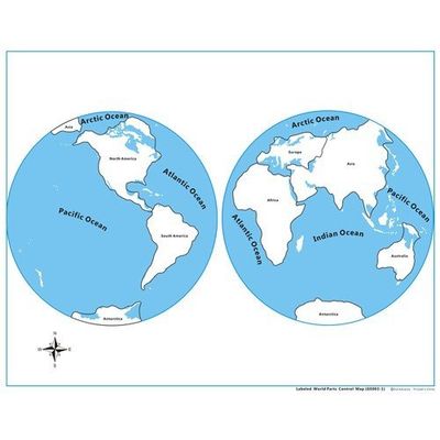 Labeled World Parts Map Control