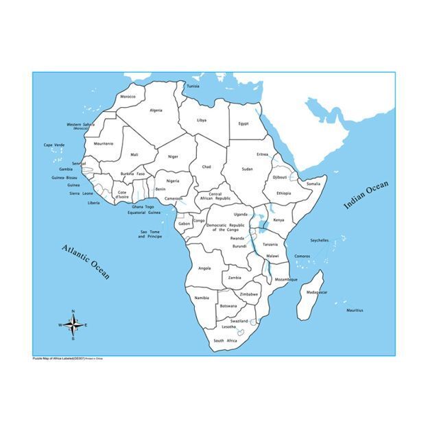 Labeled Africa Control Map