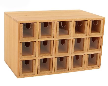 Wooden Container for Labels (Small)