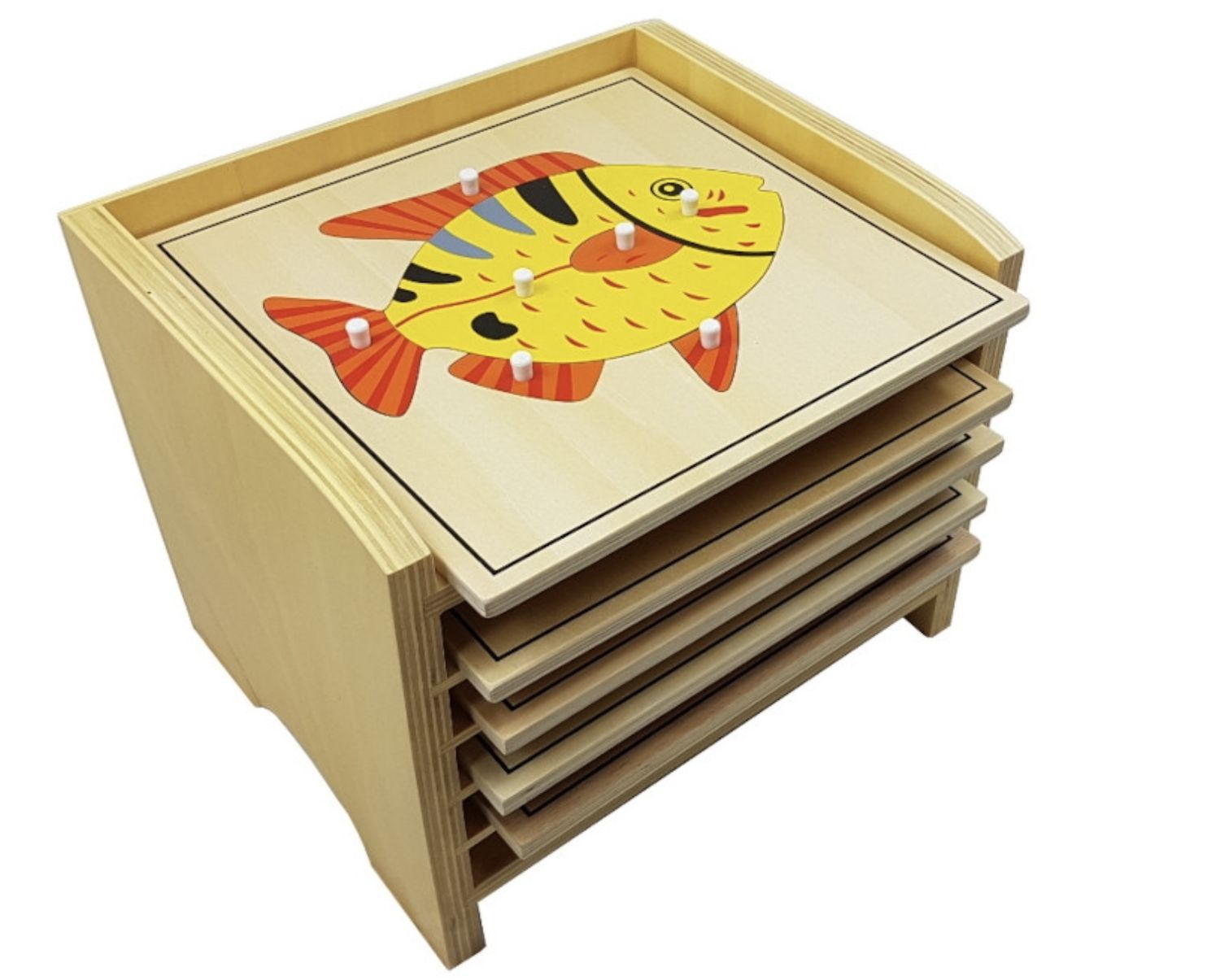 Animal Puzzle Cabinet (5 Puzzles Included)