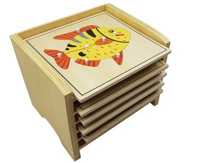 Animal Puzzle Cabinet (5 Puzzles Included)