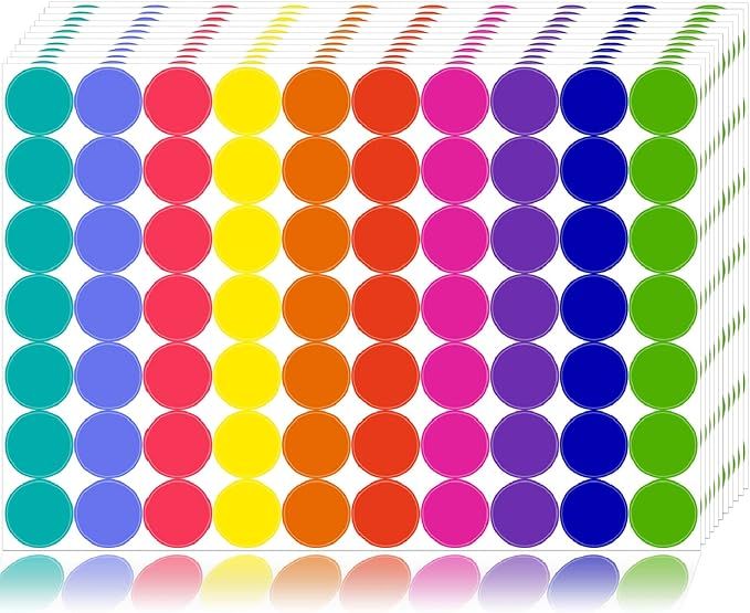 Colored Dot Stickers - Coding Labels