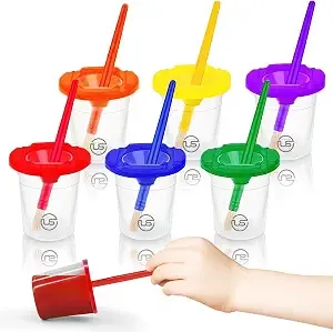Paint Cups with Lids for Kids