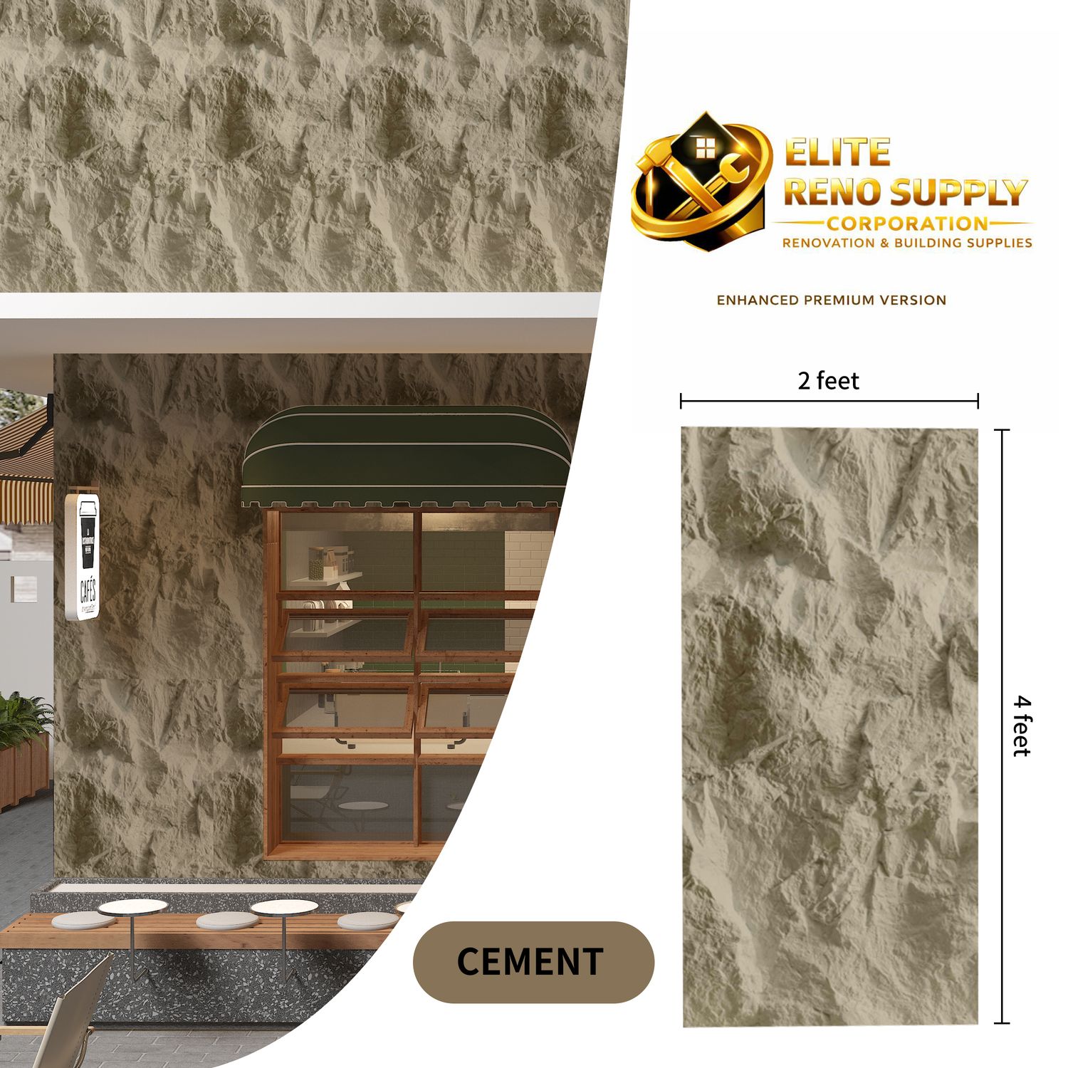 PU STONE WALL PANEL - SANDSTONE CEMENT