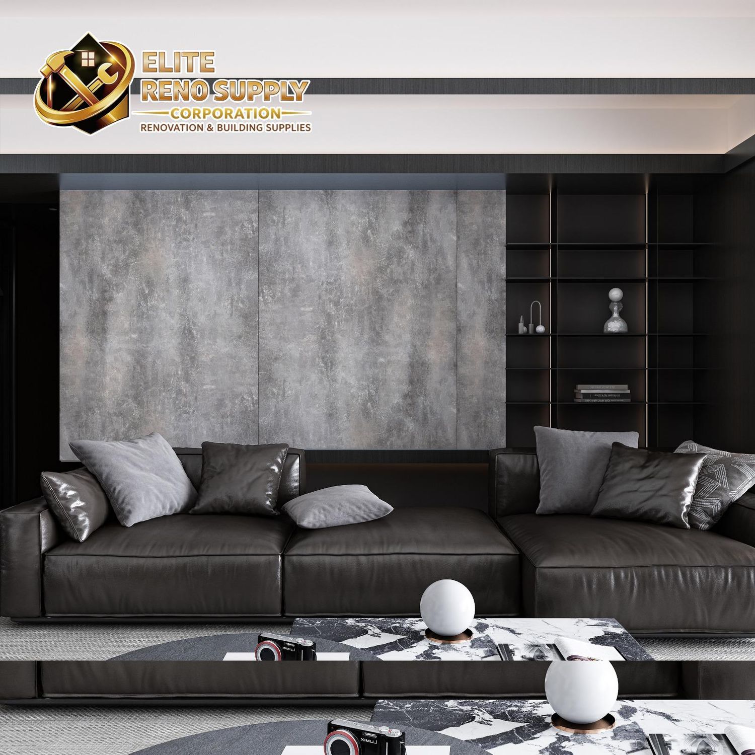 EMBOSSED PANEL - DARK CONCRETE