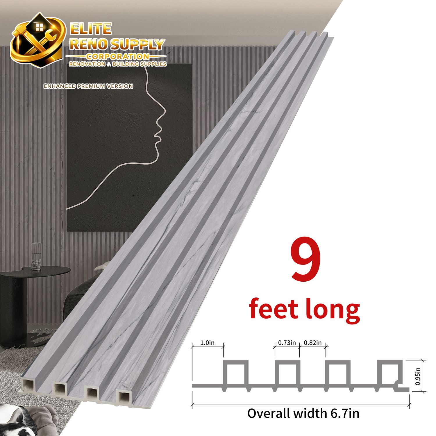 WPC WALL PANEL - LIGHT GREY