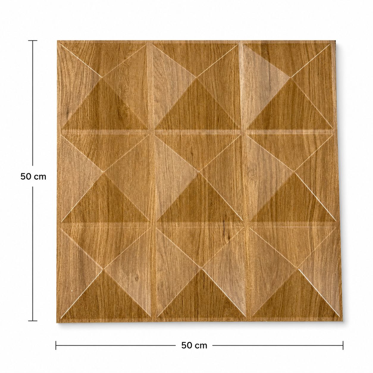 3D WALL PANEL - NATURAL OAK PYRAMID