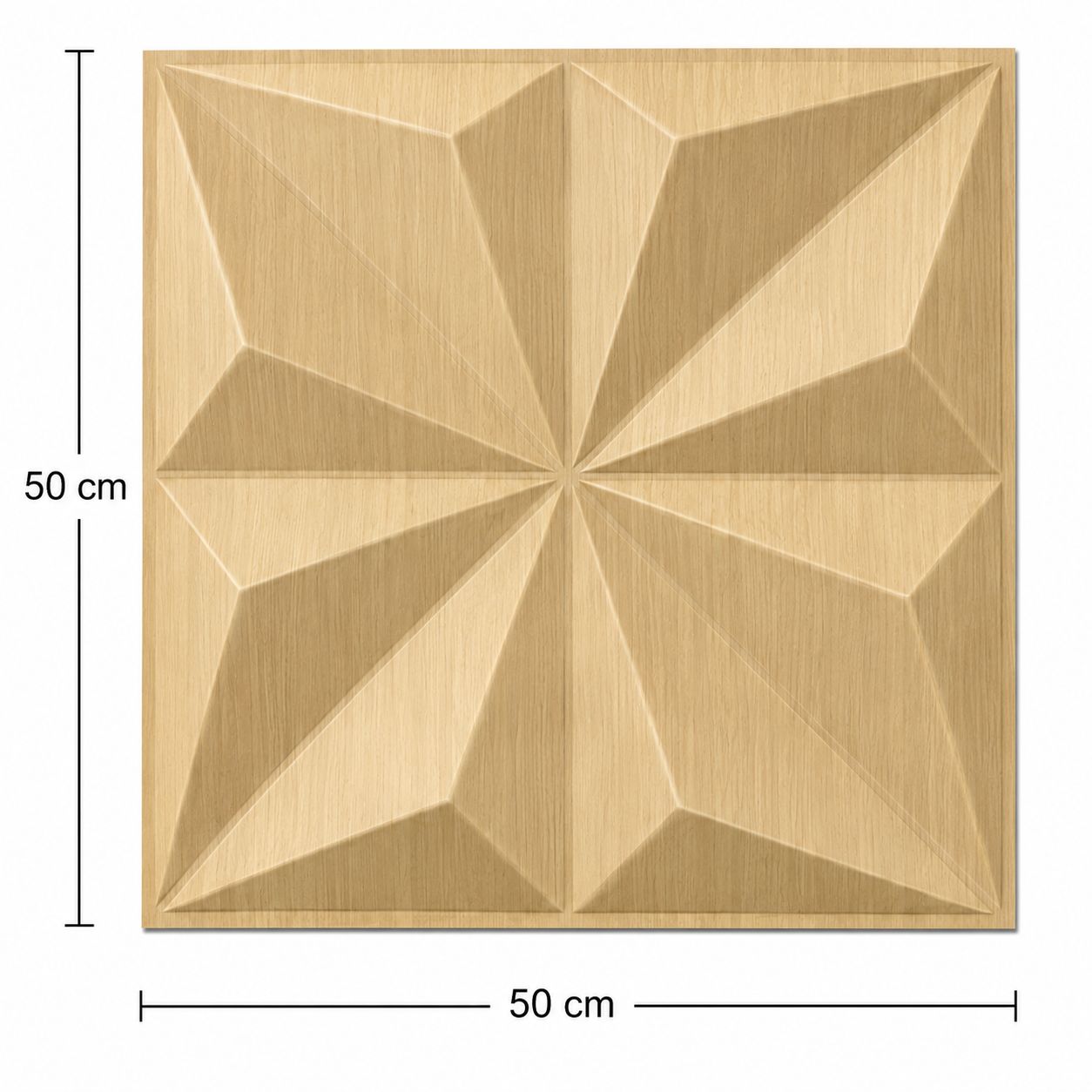 3D WALL PANEL - LIGHT OAK STAR