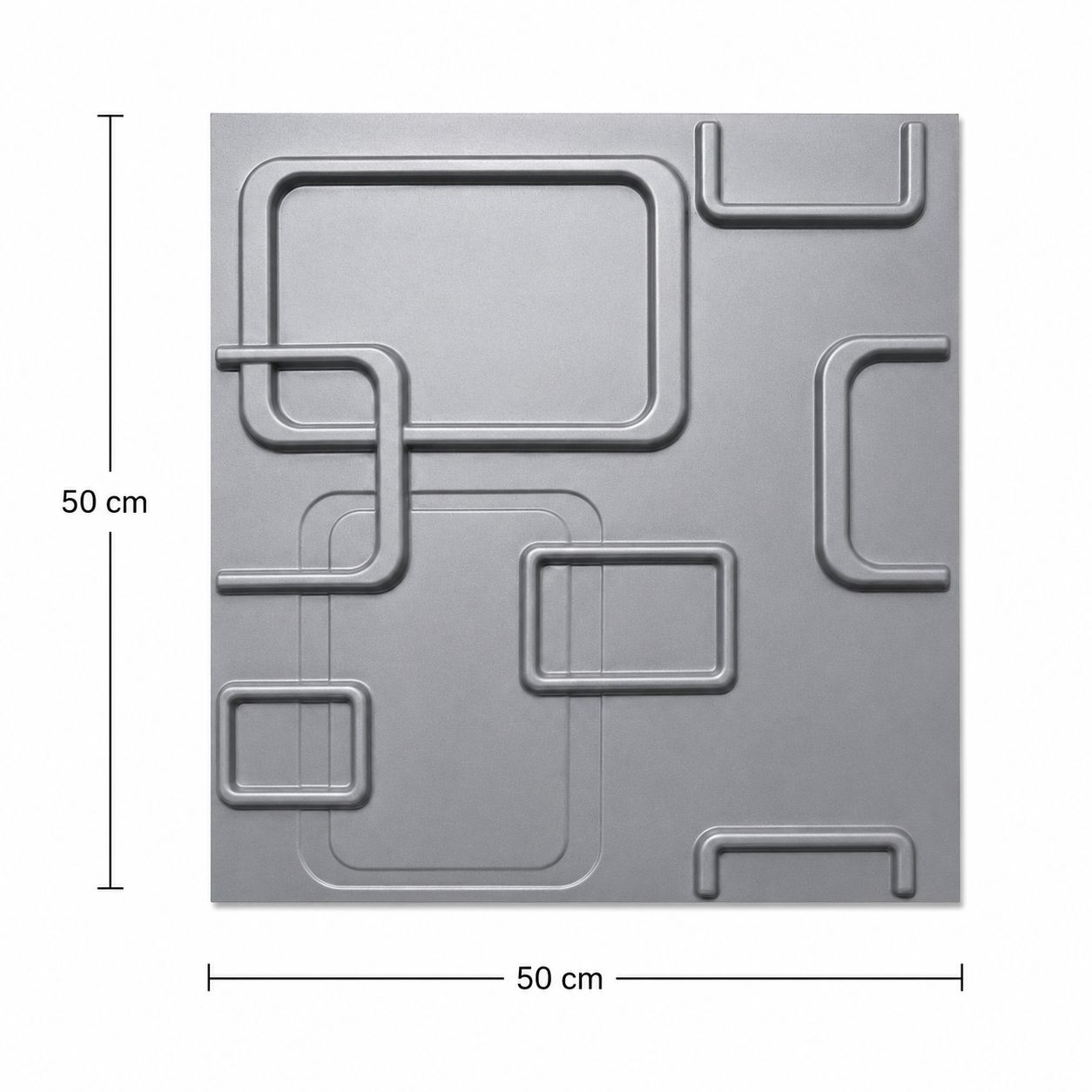 3D WALL PANEL - SILVER OVAL LINKS