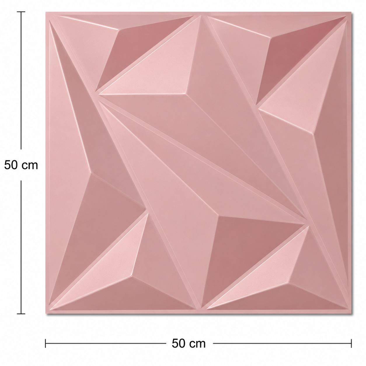 3D WALL PANEL - ROSE QUARTZ CRYSTAL