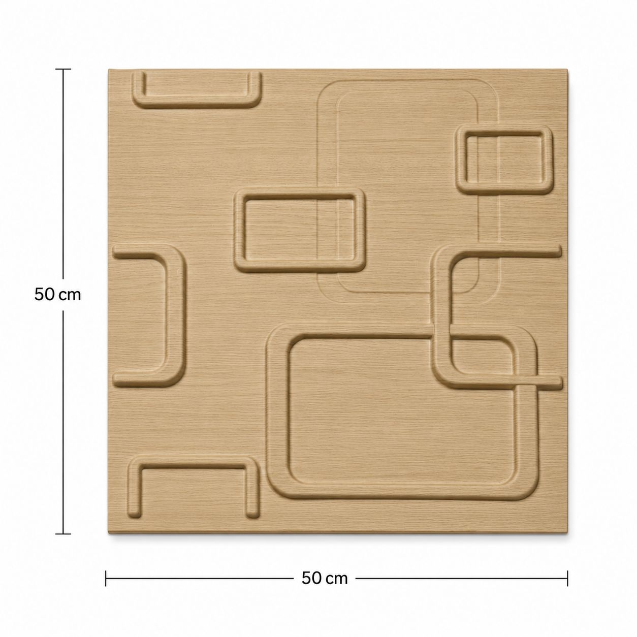 3D WALL PANEL - NATURAL OAK OVAL LINKS