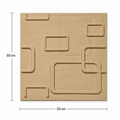 3D WALL PANEL - NATURAL OAK OVAL LINKS