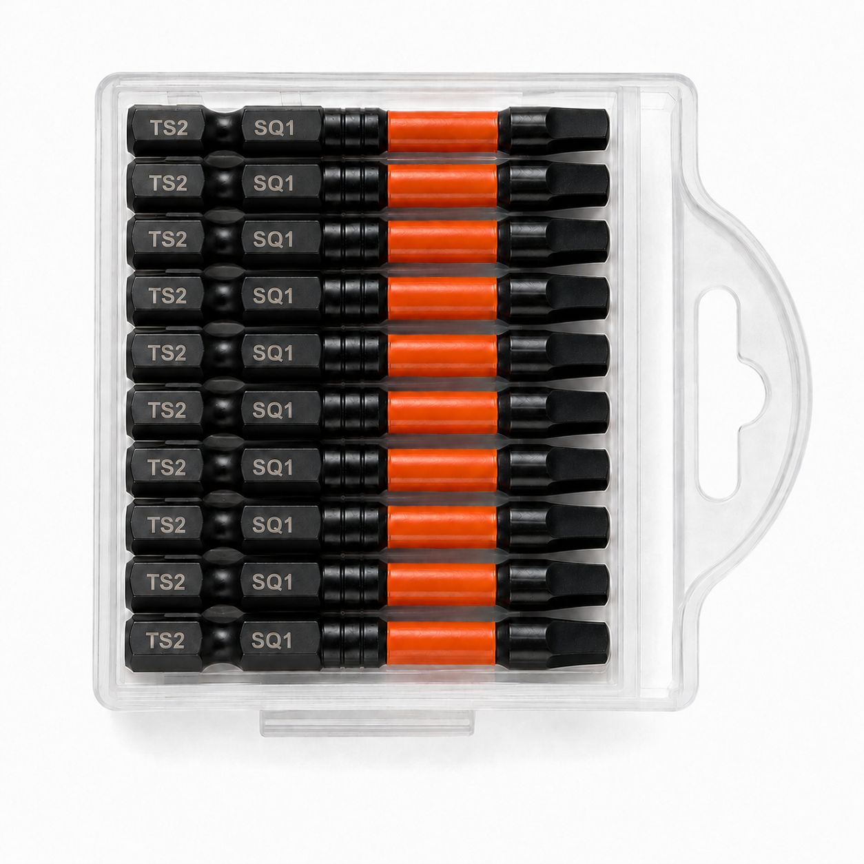 SQUARE SCREWDRIVER BIT (SQ1-3) - 10 PCS (50-150mm), Length: 50MM, Width: SQ 1