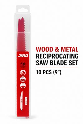 WOOD &amp; METAL RECIPROCATING SAW BLADE SET - 10 PCS (9")