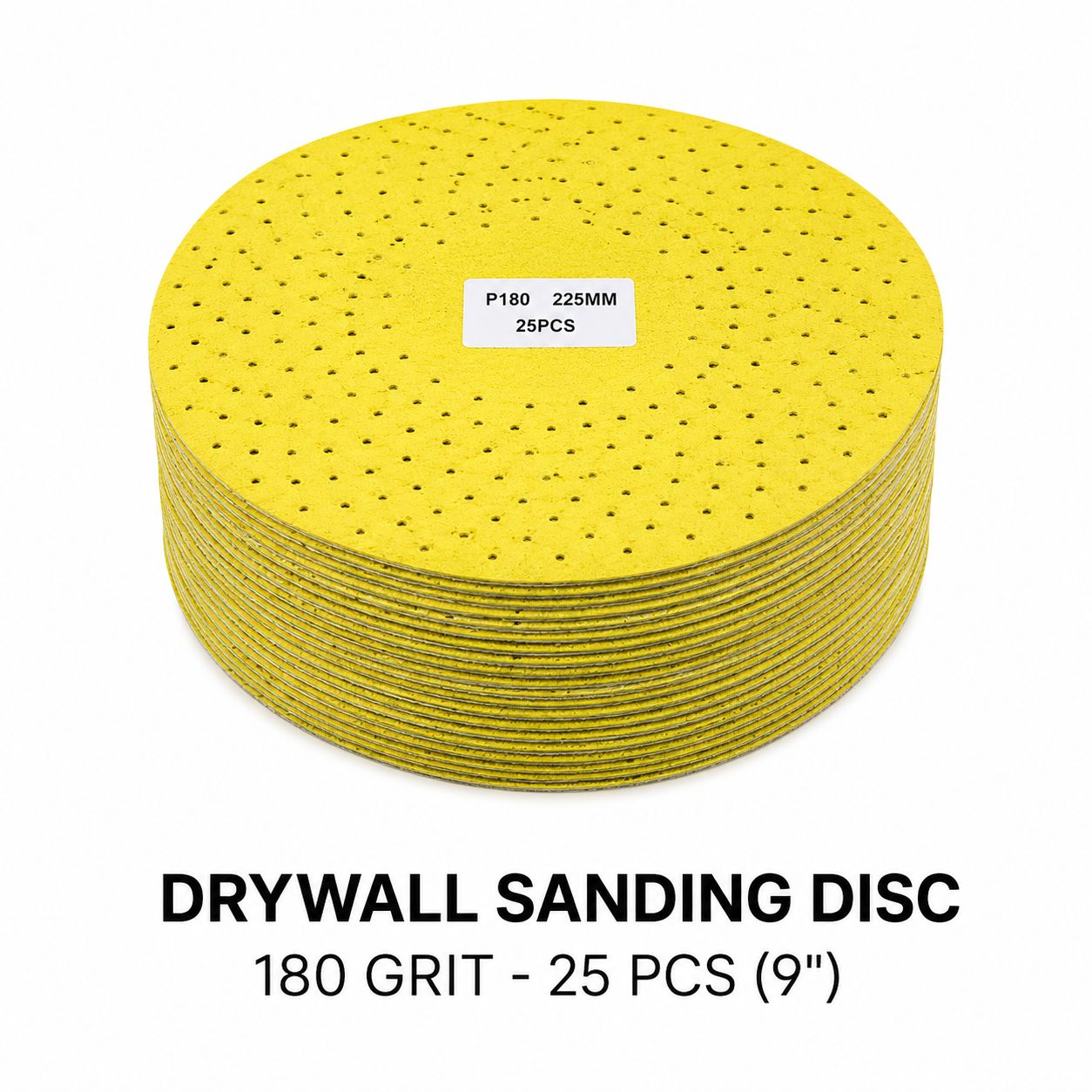 DRYWALL SANDING DISC - 180 GRIT - 25 PCS (9")