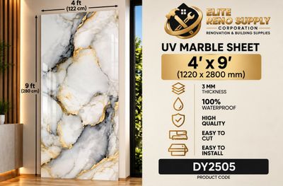 UV MARBLE SHEET - CLOUD SEA GOLD