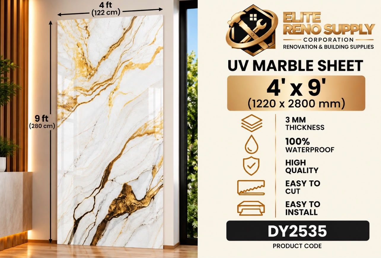 UV MARBLE SHEET - LANDO GOLD