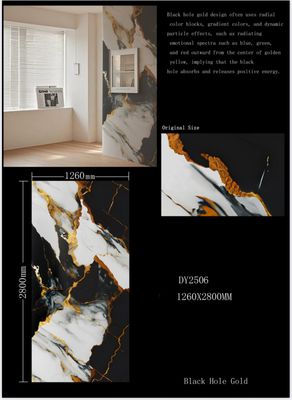 UV MARBLE SHEET - BLACK HOLE GOLD