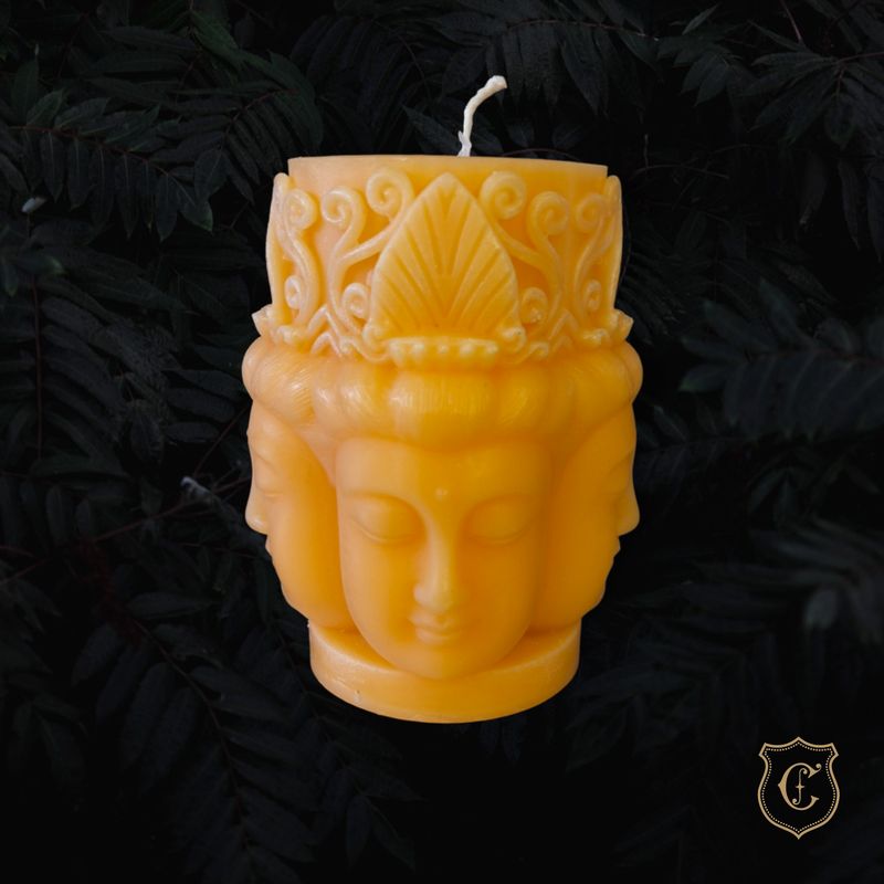 Bouddha 4 faces orange