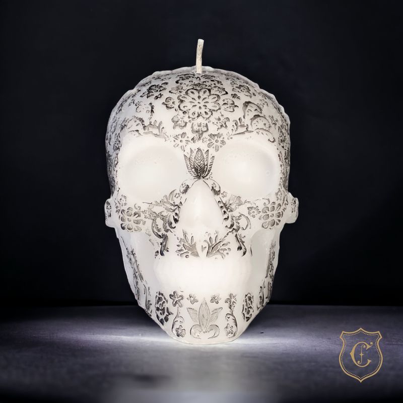 Crâne royal - blanc et graphite