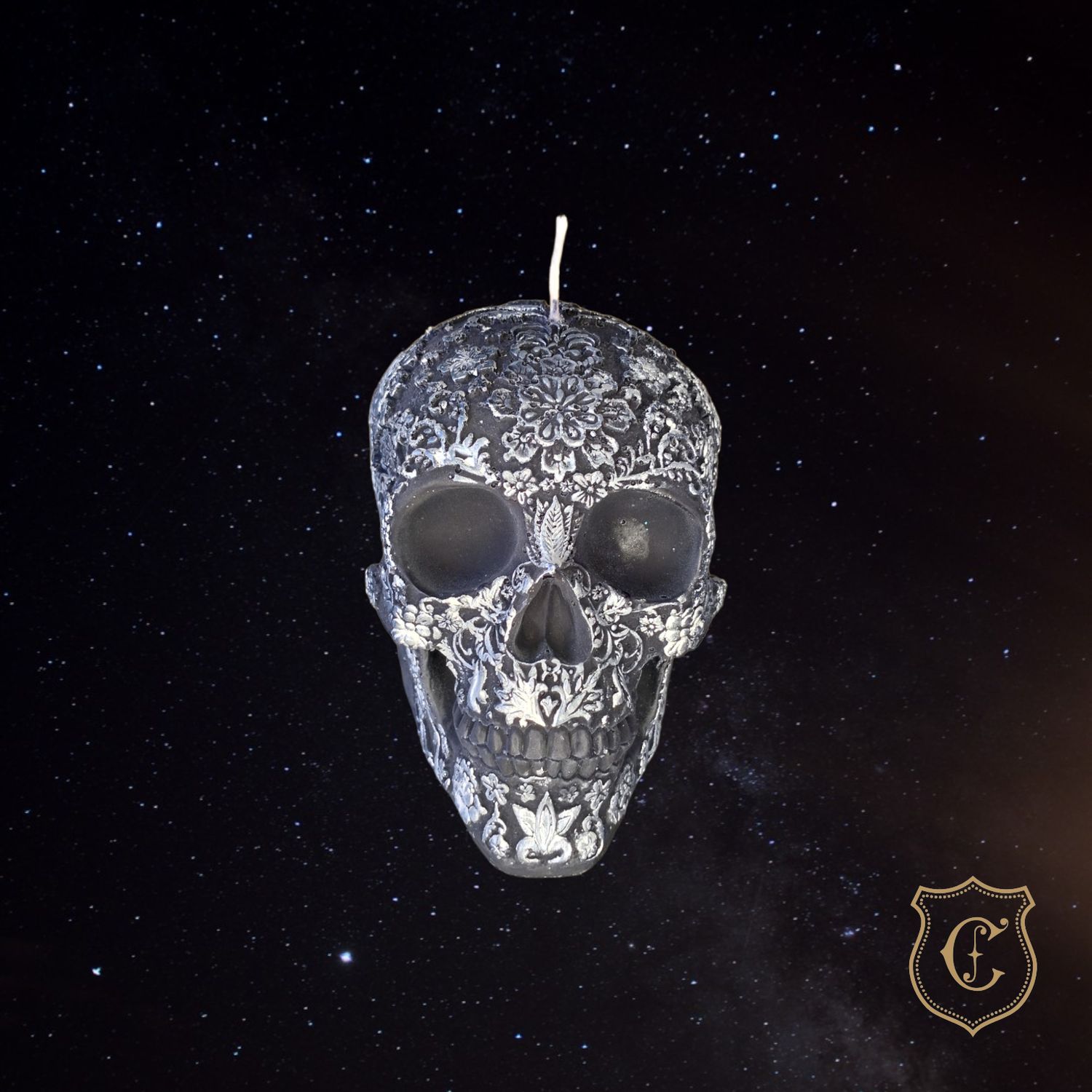 Crâne royal - noir et argent