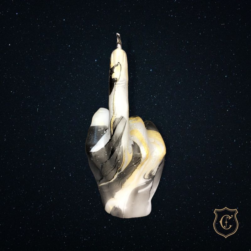 Salutations distinguées - blanche / marbrée noir-argent-or
