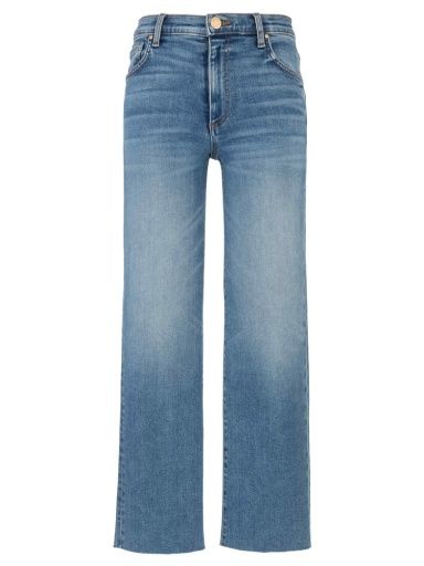 AVERY HIGH RISE FAB AB EASY STRAIGHT LEG RAW HEM, Color: BUILDING, Size: 00