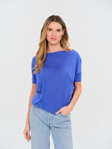 SHORT SLEEVE ANYWHERE TOP | PR JERSEY, Color: ELECTRIC BLUE, Size: XS