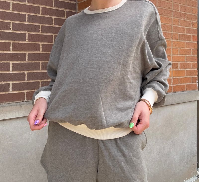CONTRAST CREW NECK SET