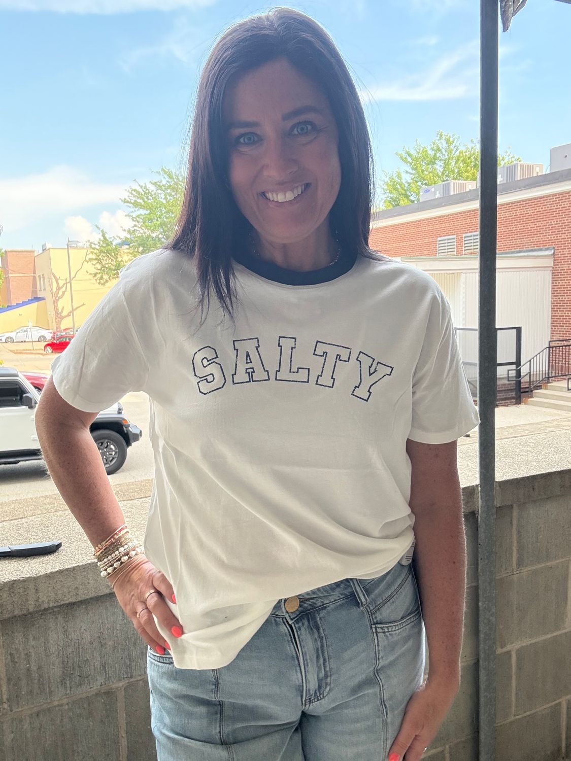 SALTY CONTRAST BOYFRIEND TEE