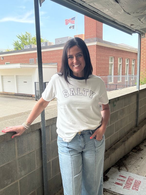 SALTY CONTRAST BOYFRIEND TEE