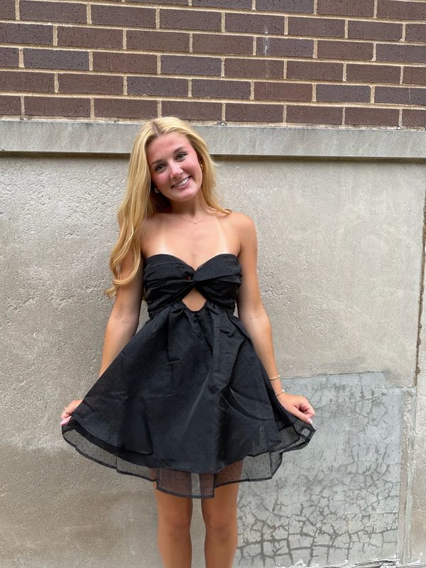 DOTTED CUTOUT BABYDOLL