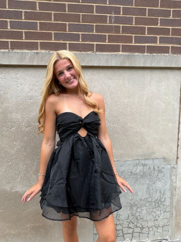 DOTTED CUTOUT BABYDOLL