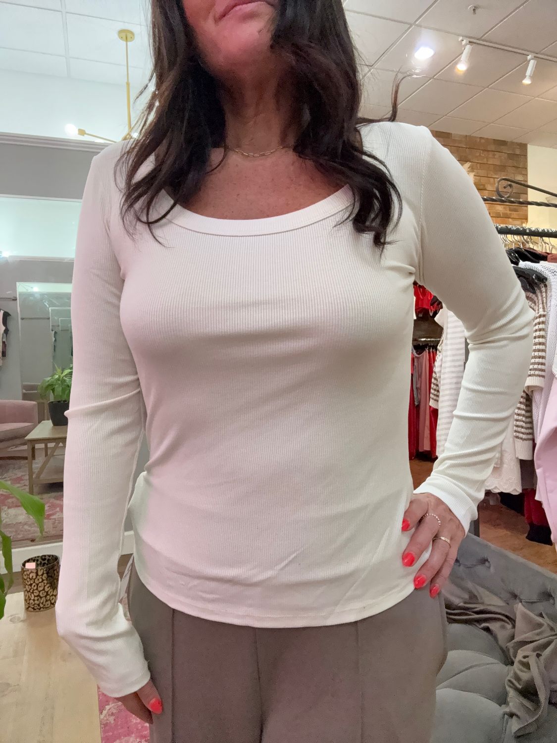 SLIM FIT SCOOP L/S