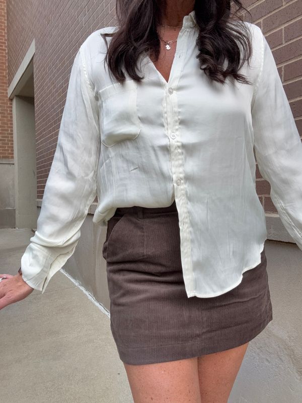 SERENITY SATIN BUTTON DOWN