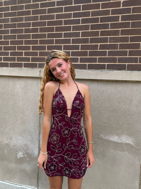 FLORAL SEQUIN BEADED