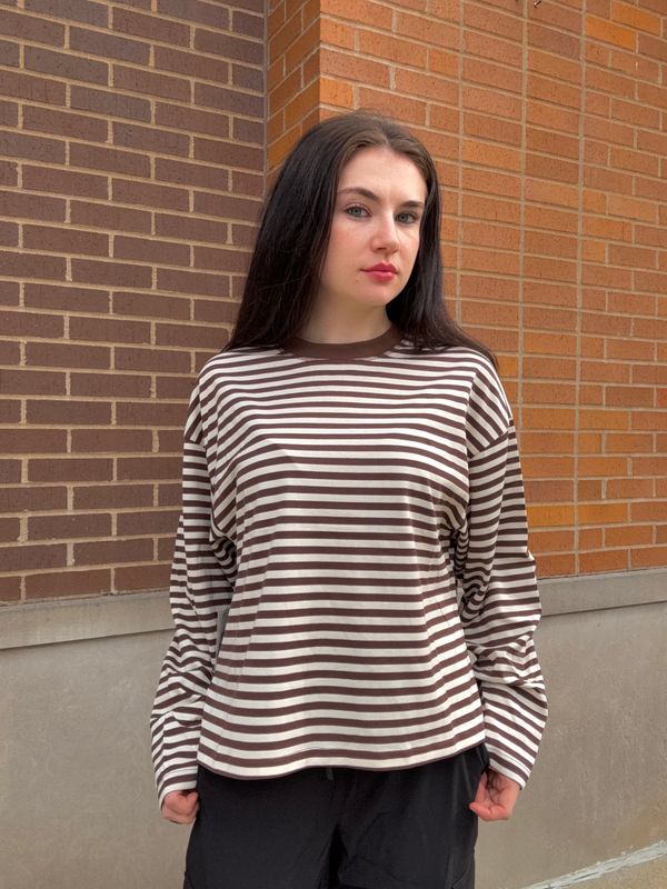 HORIZON STRIPED L/S TEE
