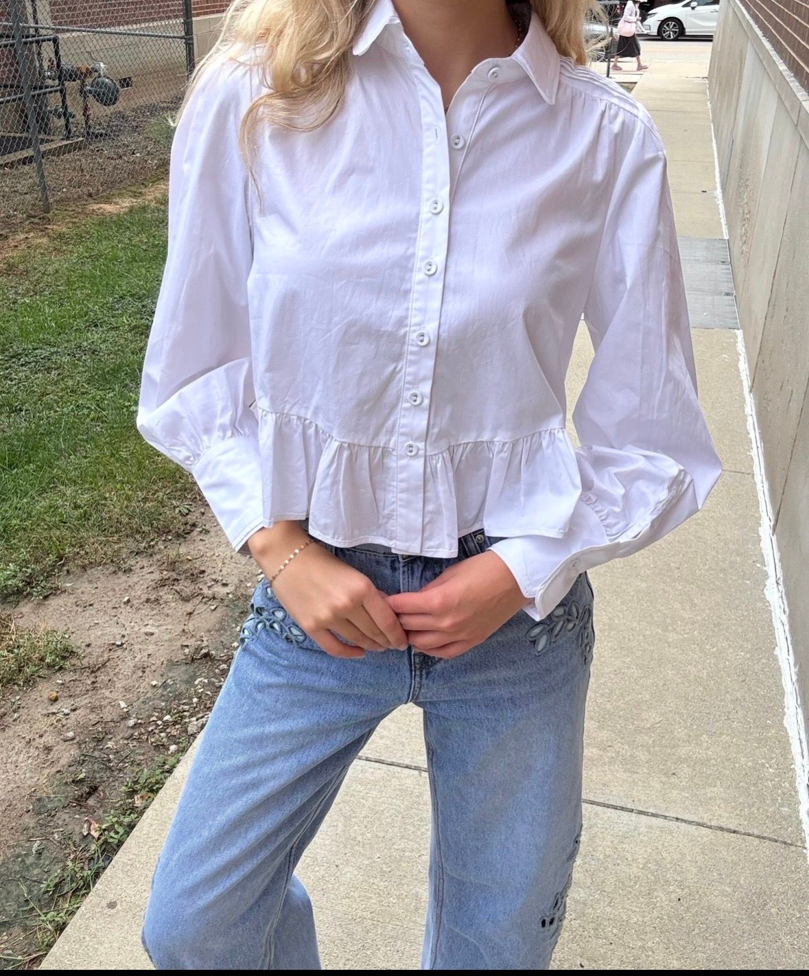 EMILY GILMORE POPLIN TOP