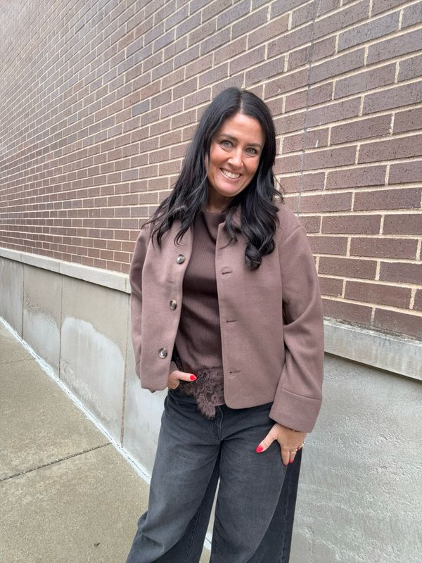 EVER LONG SLEEVE JACKET , BUTTON FRONT